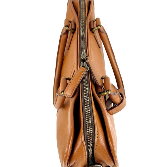 Coach Heritage Leather Briefcase British Tan Brown Sleek, Detachable Strap, Fine - Picture 8 of 13